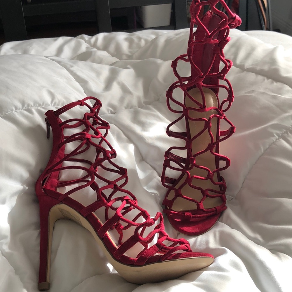 NEW Aldo red strappy heels